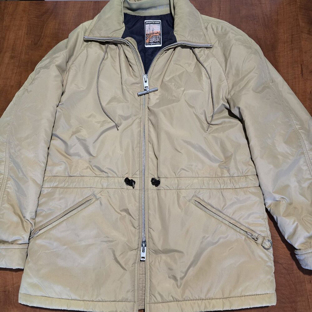Mighty Mac Vintage 70s 80s Out O' Gloucester T-Bar Zipper Sailing Coat XL